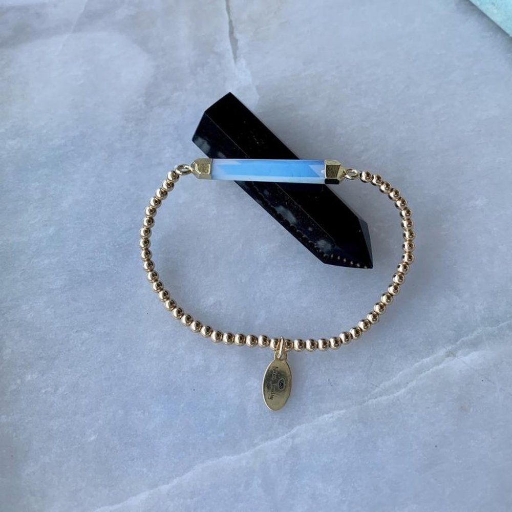 Moonstone wand bracelet • 18kt Gold filled